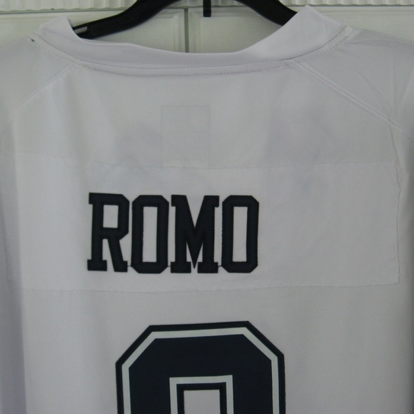 NEW DALLAS COWBOYS TONY ROMO #9 WHITE XXL THROWBACK EMBROIDERED SEWN JERSEY - Picture 4 of 5